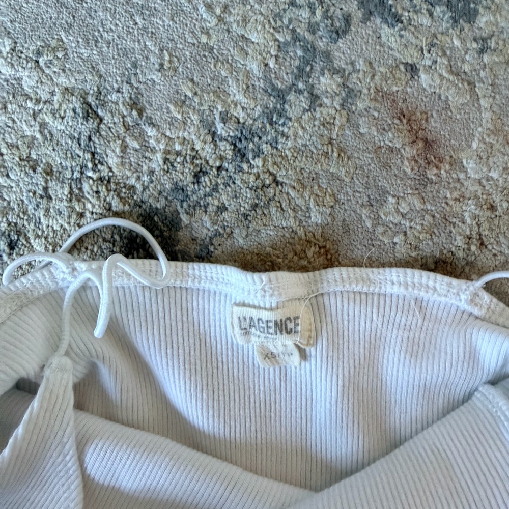 White Ribbed Bodysuit - Picture 2 of 2